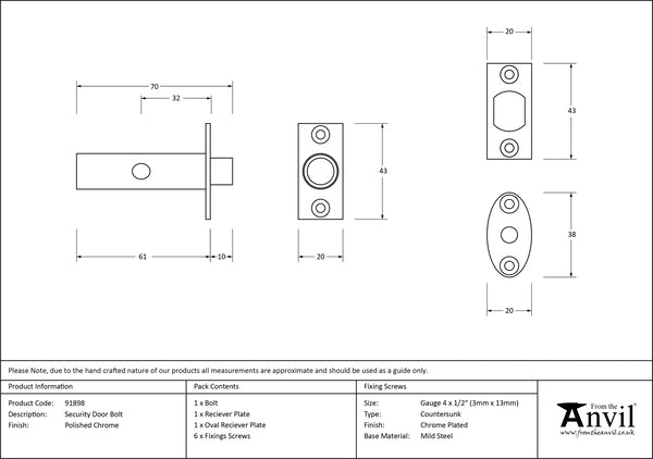 Security Door Bolt