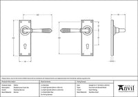 Reeded Lever Lock Set