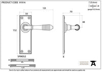 Reeded Lever Latch Set