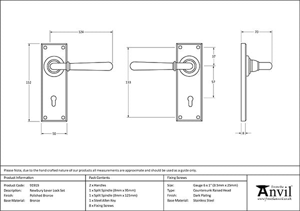 Newbury Lever Lock Set