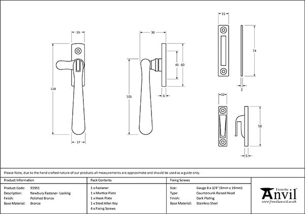 Locking Newbury Fastener