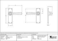 Straight Lever Latch Set