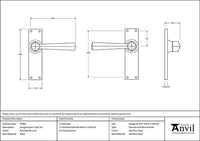 Straight Lever Latch Set