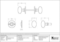 Oval Mortice/Rim Knob Set