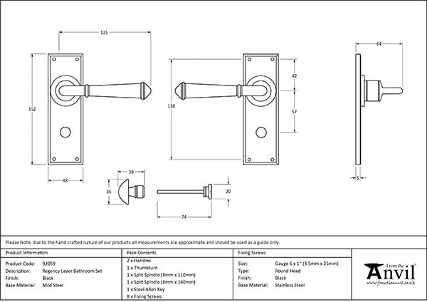 Regency Lever Bathroom Set