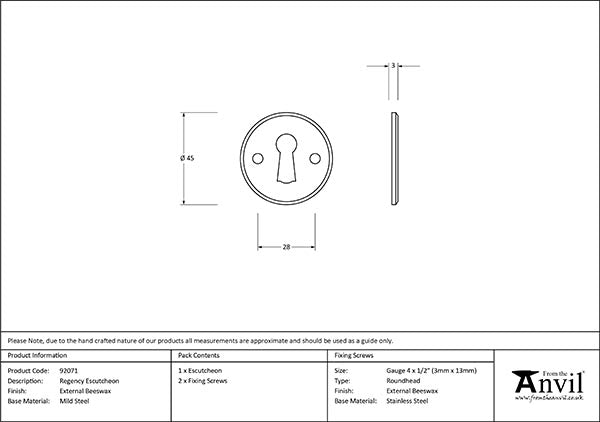 Regency Escutcheon