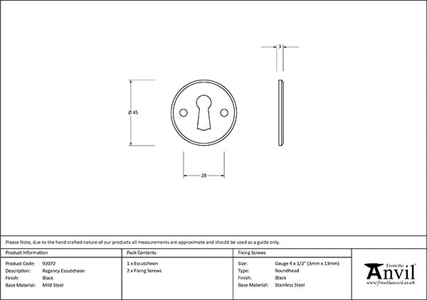 Regency Escutcheon