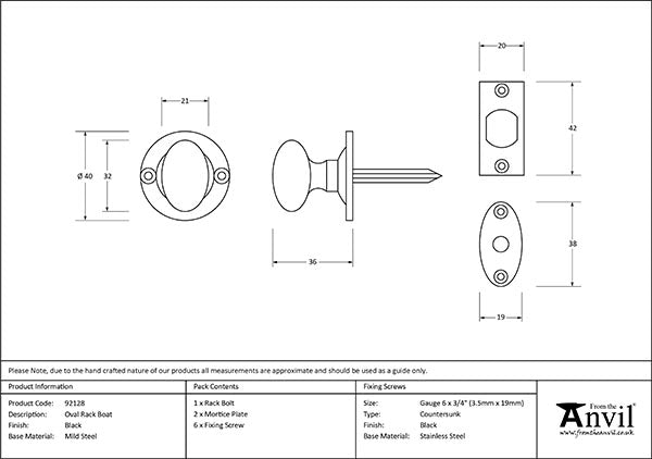 Oval Rack Bolt