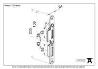 56mm Right-Handed BZP Winkhaus Centre Latch Keep