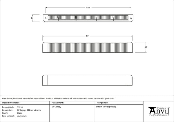 441mm x 24mm HF Canopy