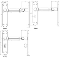 Ascot Suite Lever on Plate Black Leather