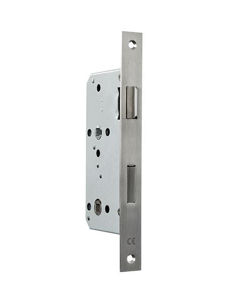 DIN Standard Mortice Bathroom Sashlock - 55mm Backset - Radius - Certifire CF5505