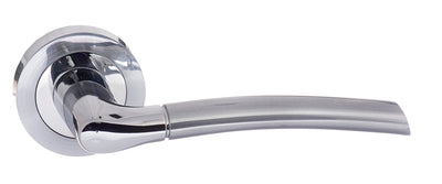 Eco Swell Aluminium Lever Door Handle on Round Rose