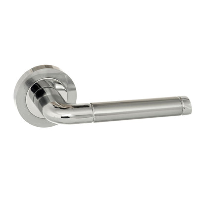 Eco Ocean Aluminium Lever Door Handle on Round Rose