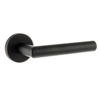 Forme Elle Lever Door Handle on Minimal Round Rose