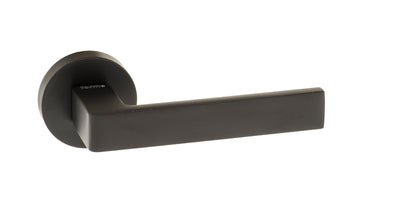 Forme Asti Lever Door Handle on Minimal Round Rose