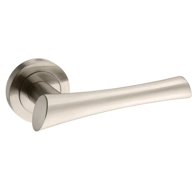 Mediterranean Corsica Lever Door Handle on Round Rose