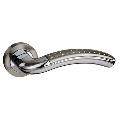 Mediterranean Monaco Lever Door Handle on Round Rose