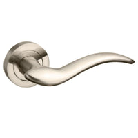 Mediterranean Barcelona Lever Door Handle on Round Rose