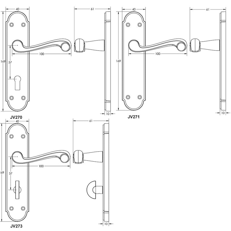 Marlow Suite Lever on Plate