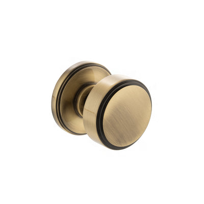 Millhouse Brass Boulton Solid Brass Stepped Mortice Knob on Concealed Fix Rose