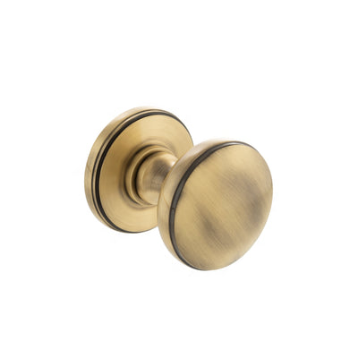 Millhouse Brass Edison Solid Brass Domed Mortice Knob on Concealed Fix Rose