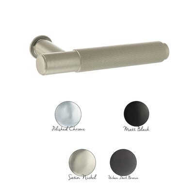 Millhouse Brass Crompton Lever Door Handle on Concealed Round Rose