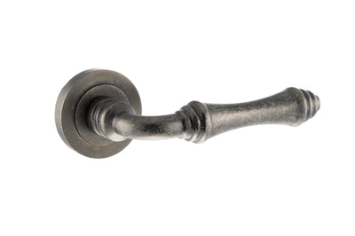 Old English Durham Lever Door Handle on Round Rose