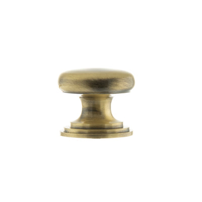 Old English Lincoln Solid Brass Victorian Knob 32mm on Concealed Fix