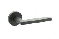 STATUS Alaska Lever Door Handle on Round Rose