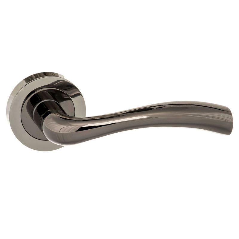 STATUS Texas Lever Door Handle on Round Rose