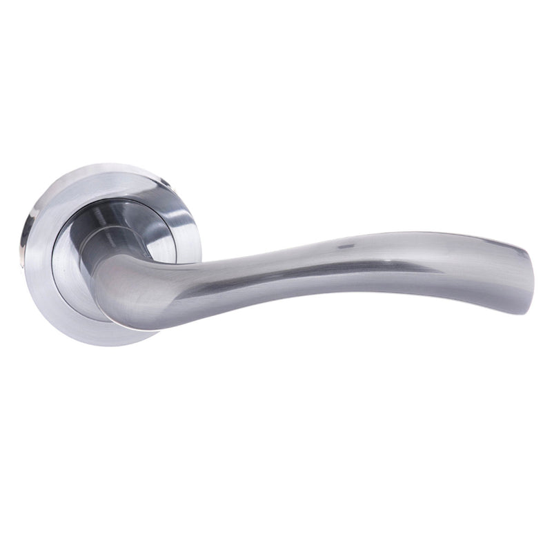 STATUS Texas Lever Door Handle on Round Rose