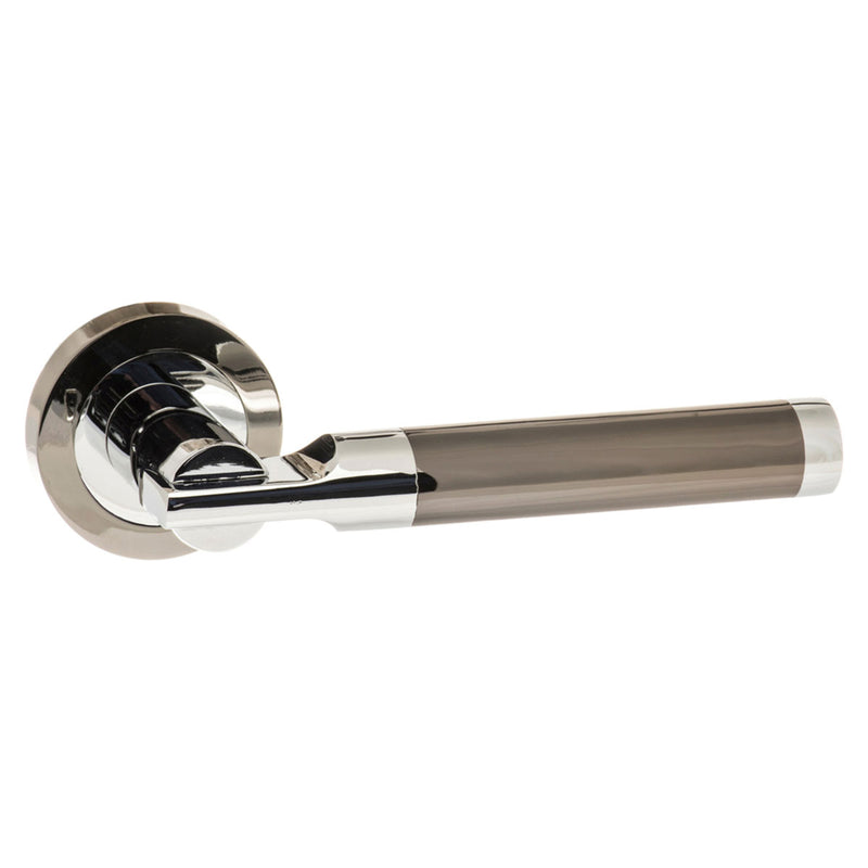 STATUS Dakota Lever Door Handle on Round Rose