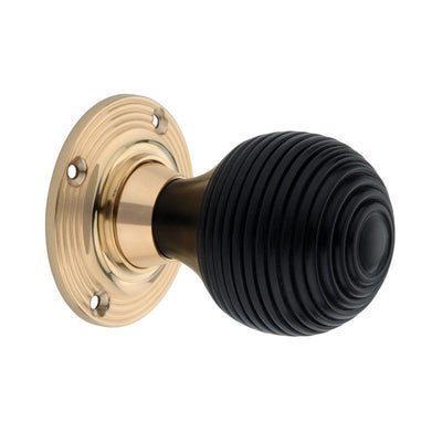 Ebony Beehive Door Knob (Mortice/Rim Knob)