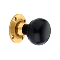 Ebony Cottage Bun Door Knob (Mortice/Rim Knob)