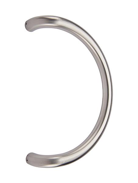 450mm x 25mm Dia. Semi-Circular Pull Handle - Bolt Through Fixing