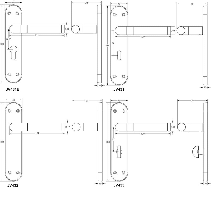 Twin Suite Lever on Plate