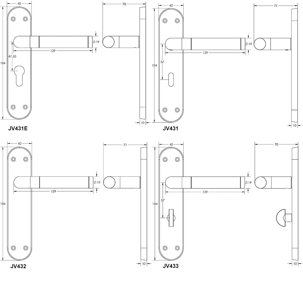 Twin Suite Lever on Plate