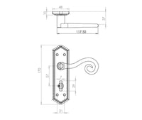 Antique Royal Suite Lever on Plate