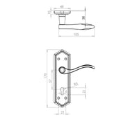 Antique Wentworth Suite Lever on Plate