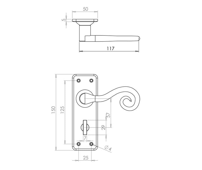 Antique Chester Suite Lever on Plate