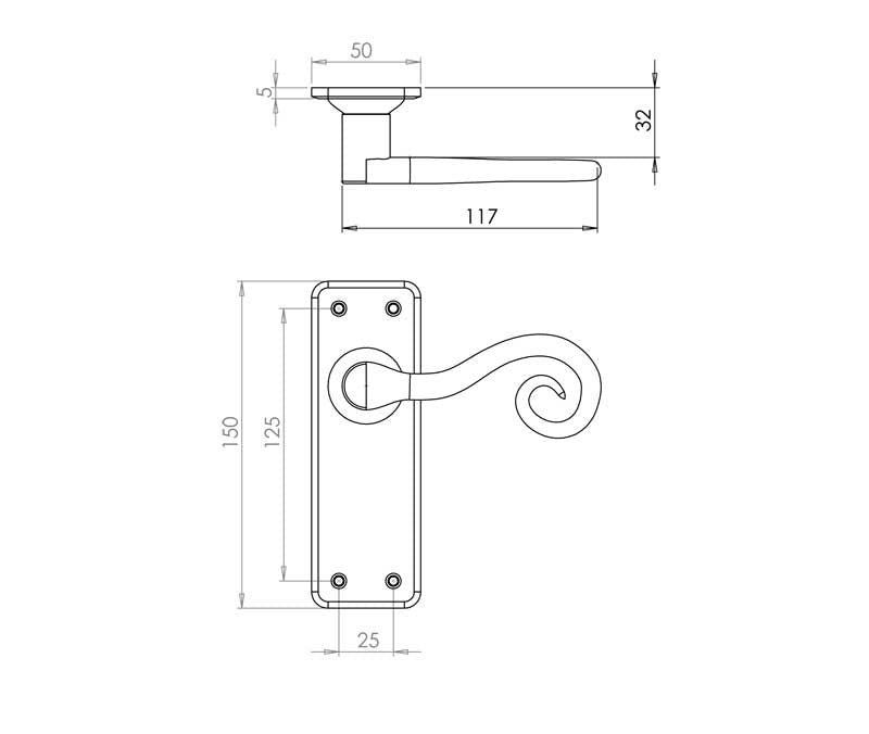 Antique Chester Suite Lever on Plate