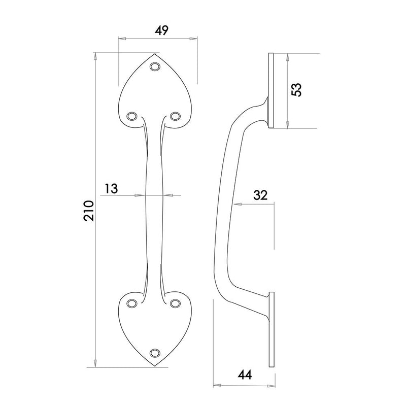 Antique 200mm Pull Handle