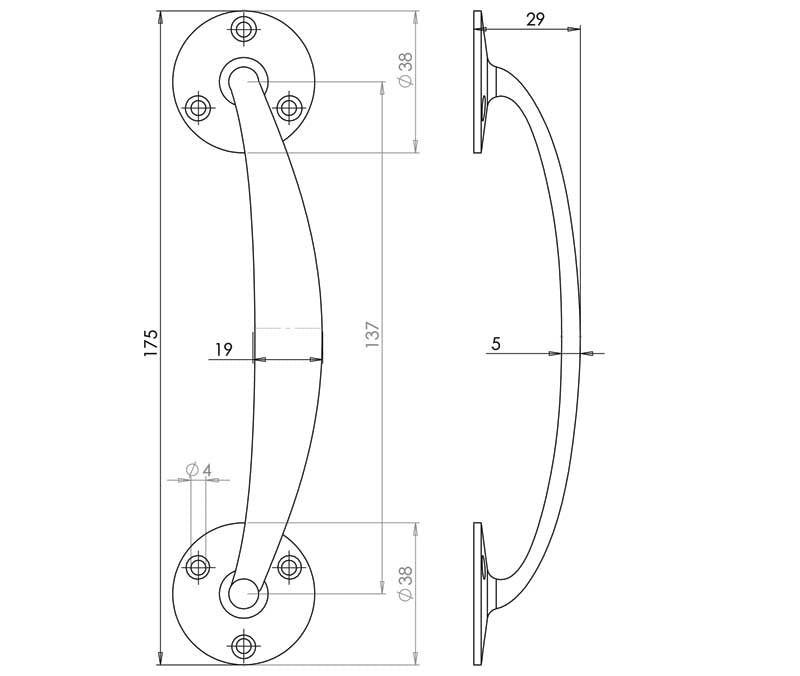 Bow Shape Pull Handles