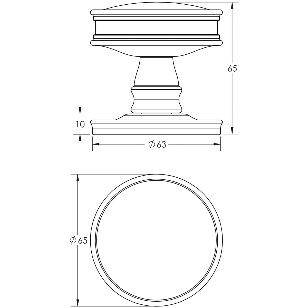 Burlington Berkeley Mortice Door Knob