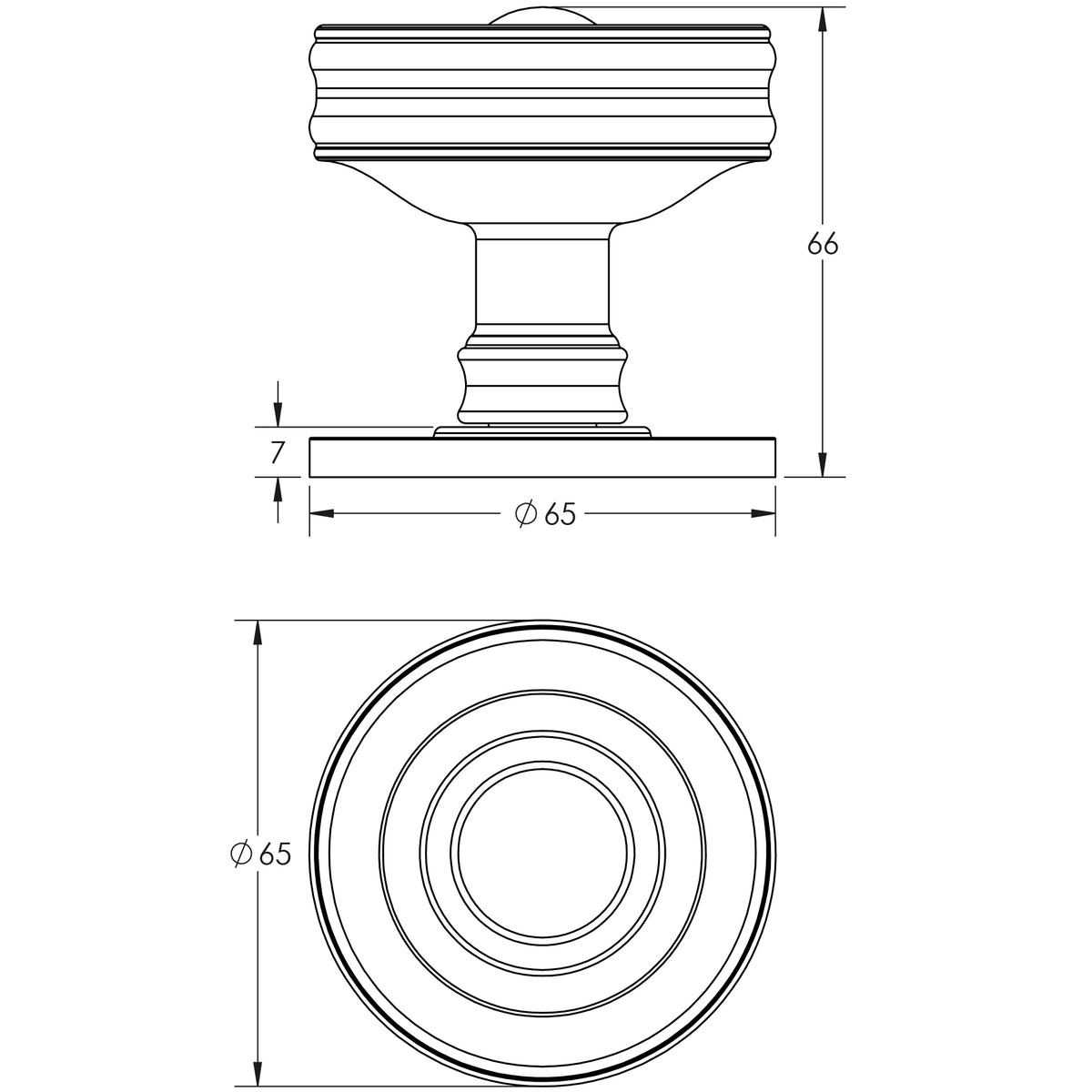 Burlington Bloomsbury Mortice Door Knob