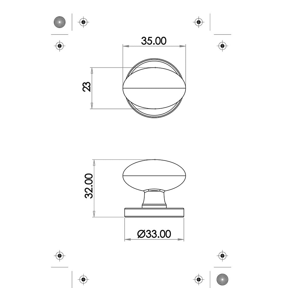 Oval Cupboard Knobs