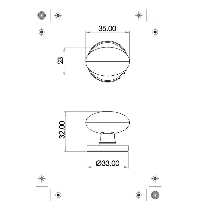 Oval Cupboard Knobs