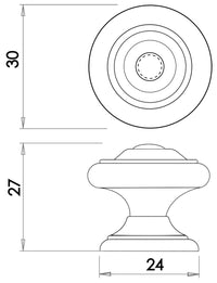 Tin Finish Cupboard Knobs