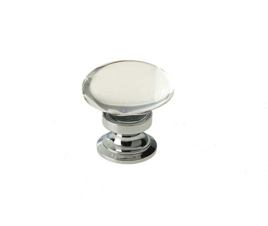 Oval Glass Cupboard Knobs